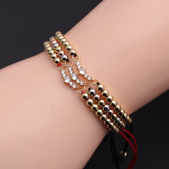 fashion copper zircon geometric jewelry color zircon adjustable ladies bracelet