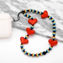 fashion color acrylic rainbow beads mobile phone lanyard female wholesalepicture5