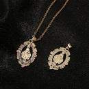 pendentif plaqu cuivre vintage vierge marie totem religieux collier bijouxpicture6