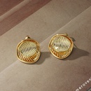 fashion geometric irregular hollow copper earrings wholesalepicture8