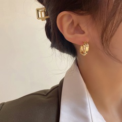 korean alloy simple C-shaped fashion irregular earrings