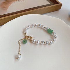 Retro trendy pearl bracelet new adjustable alloy hand jewelry