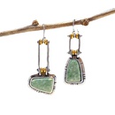 new retro turquoise emerald gemstone earrings fashion asymmetric earrings womenpicture10