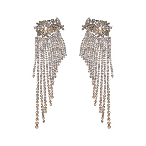 fashion flower tassel full rhinestone earrings wholesale's discount tags