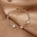 Fashion Simple Diamond Opal Bracelet Geometric Alloy Hand Jewelry Womenpicture6