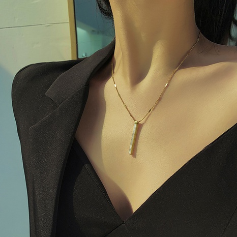 Shell Titanium Steel Necklace Simple Clavicle Chain Fashion Necklace's discount tags