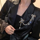 pearl diamond bow tassel antiglare alloy brooch clothing accessories womenpicture7