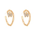fashion butterfly Cshaped geometric inlaid rhinestone earrings wholesalepicture12