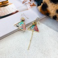 Ethnic Chinese style simple long tassel asymmetric earrings wholesalepicture11