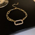 Real Gold Electroplating Geometric Hollow Microset Zircon Bracelet Korean Jewelrypicture11