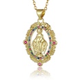 pendentif plaqu cuivre vintage vierge marie totem religieux collier bijouxpicture12