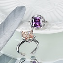 niche design copper zircon index finger ring fashion adjustable open ringpicture10