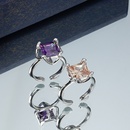 niche design copper zircon index finger ring fashion adjustable open ringpicture11