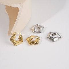 simple solid color star earrings trendy fashion copper ear buckles