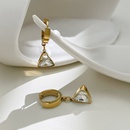 vintage gold triangle zircon pendant ring stainless steel earrings jewelry wholesalepicture10