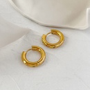 simple geometric ring womens ear buckle stainless steel diamond earrings women NHLIH643391picture11