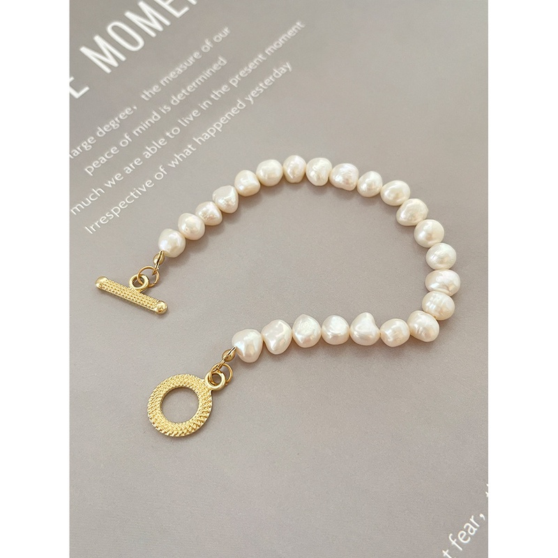 Mode natrliche Perlenkette exquisite Kupfer Damenarmband