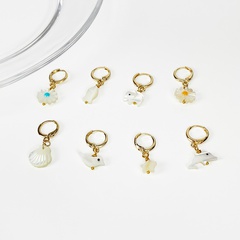 simple shell earrings female fashion small copper earrings wholesale