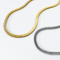 2022 new simple titanium steel necklace fashion twist piece clavicle chain
