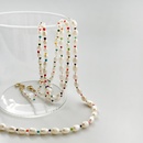 beach natural freshwater pearl rainbow simple rice bead copper necklace femalepicture7