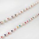 beach natural freshwater pearl rainbow simple rice bead copper necklace femalepicture10