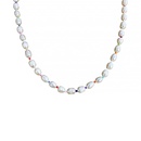 beach natural freshwater pearl rainbow simple rice bead copper necklace femalepicture11