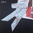 new small floral slender narrow silk scarf tied bag handle silk scarf small ribbon scarfpicture16