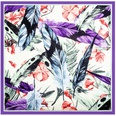 130cm new handpainted feather female twill silk sunscreen shawl large square scarfpicture12