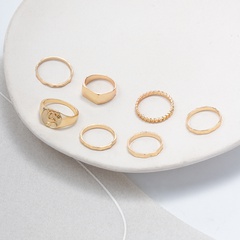 fashion solid color geometric plain ring set wholesale