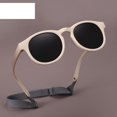 simple solid colour frame geometric circle children's sunglasses wholesale