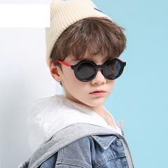 children's fashion cute round frame contrast color sunshade UV protection sunglasses