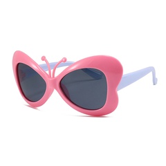 cute animal shaped butterfly shaped contrast color children's sunglasses