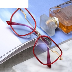 2022 neue Art und Weise Rahmen Spiegel Damen Anti-Blaulicht Brille rund Myopie Brillengestell