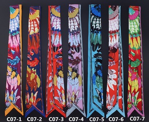 New summer tied bag handle ribbon simulation silk scarf sunscreen Variety scarf shawl wholesale