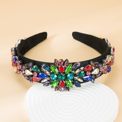 Baroque vintage ornate gemstone decorated colorful headband