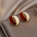Korean autumn and winter simple geometric double arc alloy stud earringspicture10