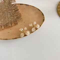 vintage crystal petal geometric alloy earrings wholesale