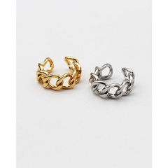 brass plated gold fashion chain opening simple copper index finger ring female