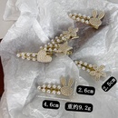 fashion pearl flower bunny hairpin female bangs metal duckbill clippicture10