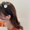Korean Smiley Face Fabric Sponge Hair Hoop Simple Hair Accessoriespicture10