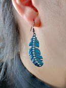 retro sevencolor feather earrings bohemian style colored diamond earringspicture8