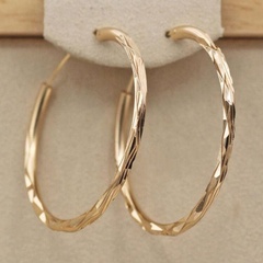 fashion simple glossy big circle copper earrings wholesale