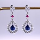 new fashion long water drop zircon copper earrings wholesalepicture9