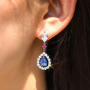 new fashion long water drop zircon copper earrings wholesalepicture10
