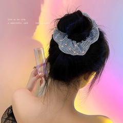 anneau de cheveux incrusté de diamants de mode corde de cheveux simple accessoires de cheveux doux