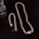 fashion full diamond necklace hip hop alloy collarbone chain braceletpicture7