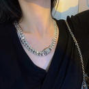 fashion full diamond necklace hip hop alloy collarbone chain braceletpicture8