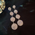 fashion full diamond geometric circle long earrings exaggerated alloy earringspicture11