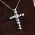 collier de cuivre de collier de zircon incrust de croix crative de modepicture11