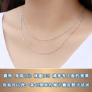 Kupfer versilberte Halskette Accessoires Damen kurze Schlsselbeinkette Schlangenknochenkette Silberkettepicture10
